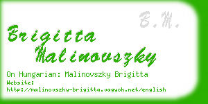 brigitta malinovszky business card